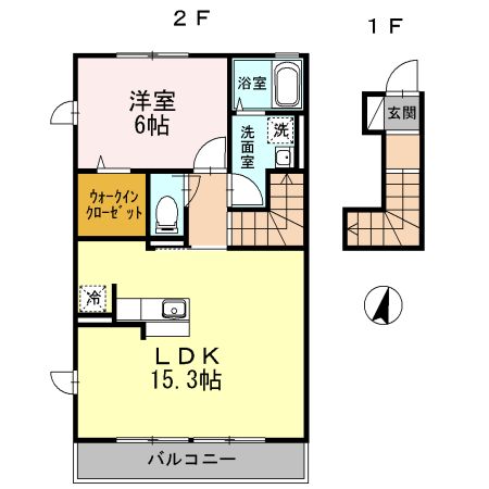 ディアベルジュ湘南台 壱番館 202号室 間取り