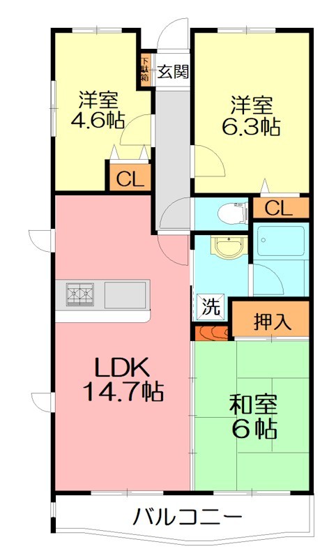 グランシャリオ豊田 間取り