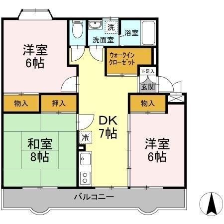 エスポワールいずみ 222号室 間取り
