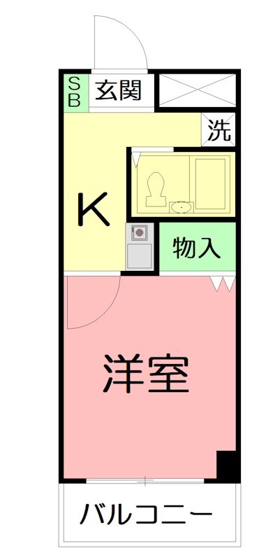 グレース・平塚 208号室 間取り