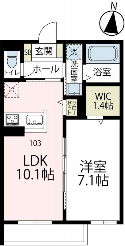 ツァプフェン鎌倉 103号室 間取り