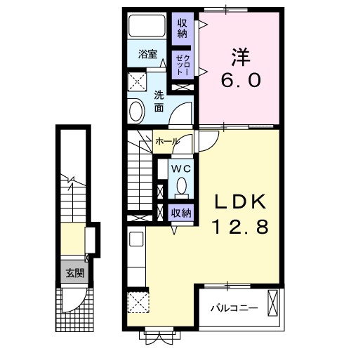グリシーヌパークＢ 202号室 間取り