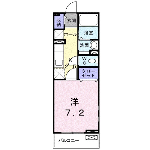 フロレ セレッソ 201号室 間取り