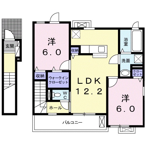 ラッコルタ 201号室 間取り