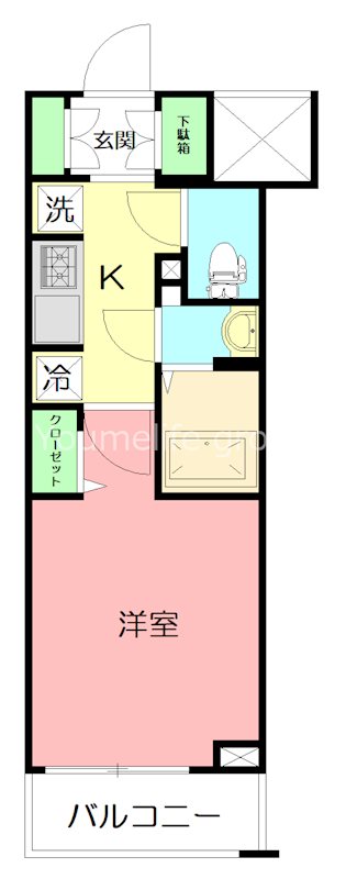 N-stage　平塚 605号室 間取り