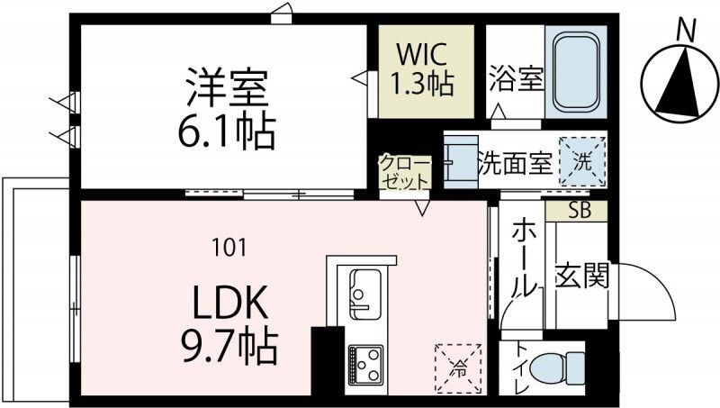 ツァプフェン鎌倉 101号室 間取り