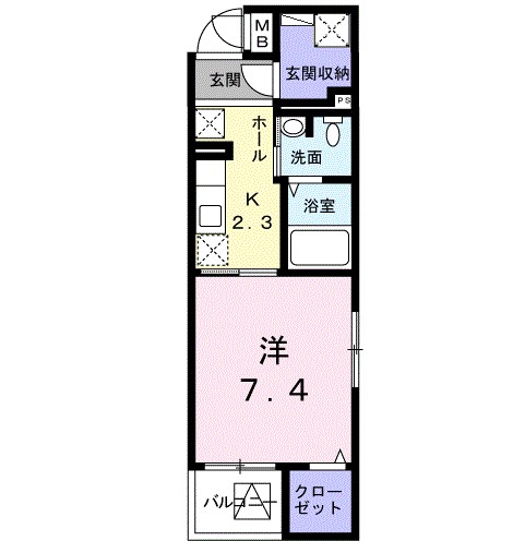 トゥット　フェリーチェ　湘南 201号室 間取り