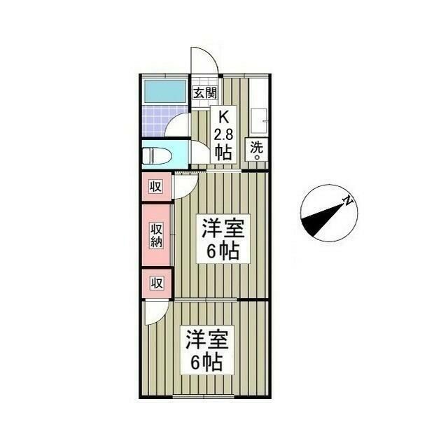 コーポ紺屋１号棟 104号室 間取り