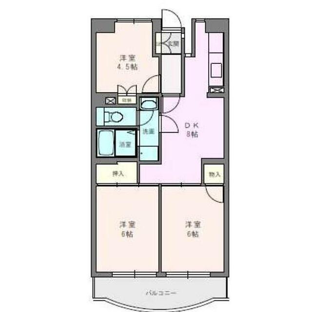 ボヌール秦野Ⅰ 812号室 間取り