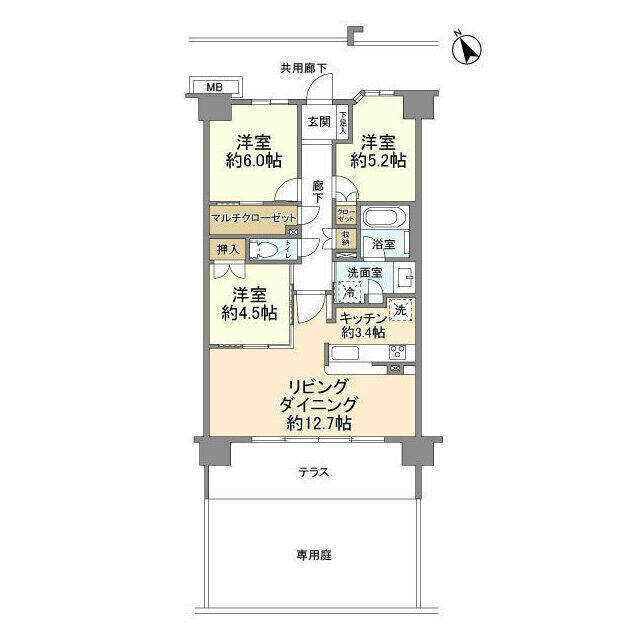 リーフィアレジデンス愛甲石田 間取り