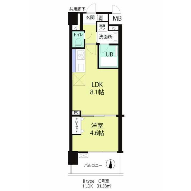 湘南辻堂駅前マンション 203号室 間取り