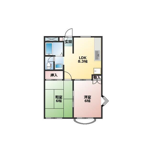 ハイツアザレア 201号室 間取り