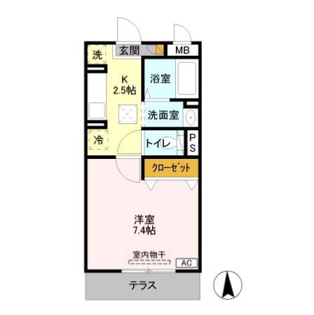 ソレイユ柏陽 103号室 間取り