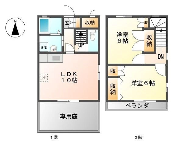 パシフィックテラス 107号室 間取り
