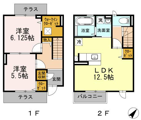 ライスフィールド　ハピネスＢ 間取り