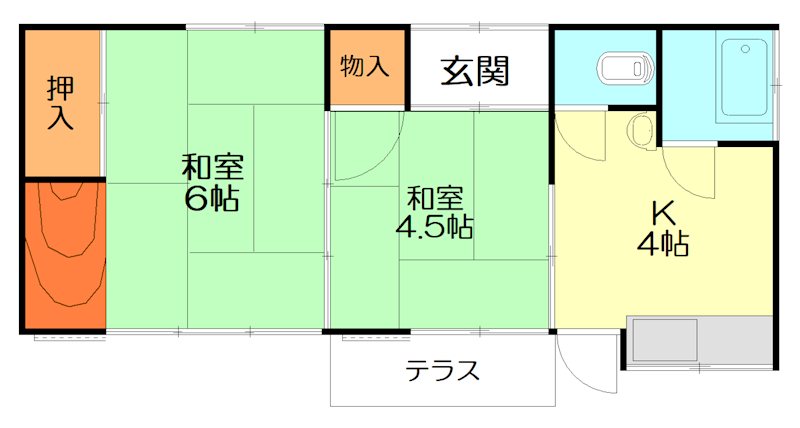 府川アパート  間取り