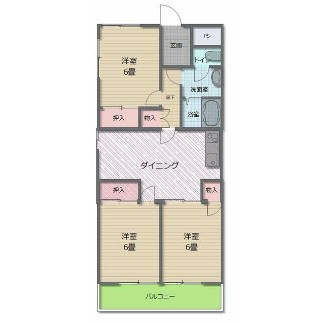 下大井マンション 間取り