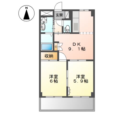 リヴィエール宮前 間取り