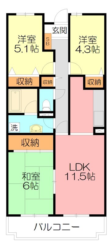 グランベル本厚木 間取り