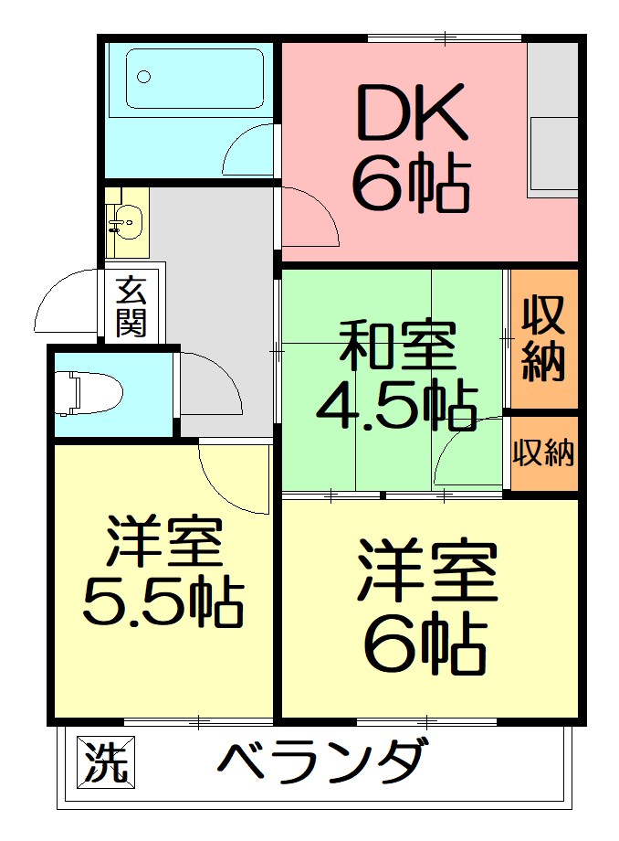 コーポ札場Ⅰ 間取り