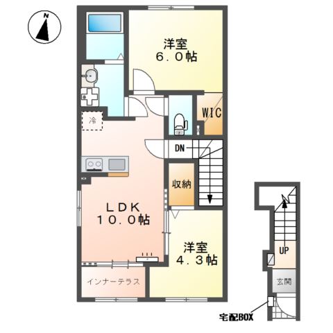 （仮称）小田原市酒匂　アパートⅡ期新築工事 間取り
