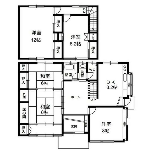 横浜市栄区長沼町　戸建 間取り