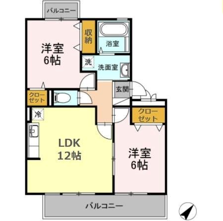アルファタウン秦野新町　Ｃ 間取り