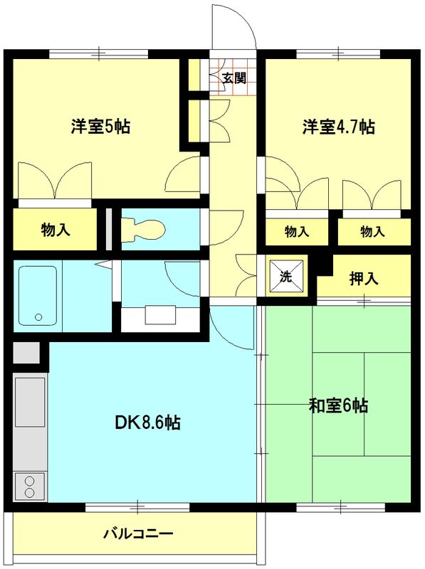 ドエル砂押橋 間取り