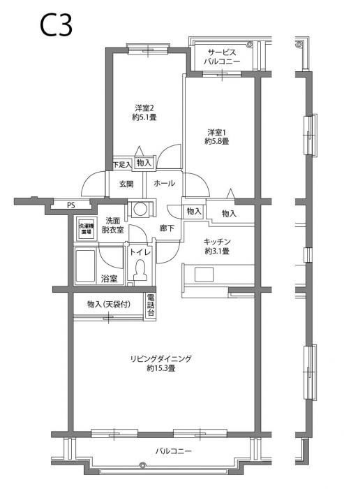 ヒルズ南戸塚 間取り