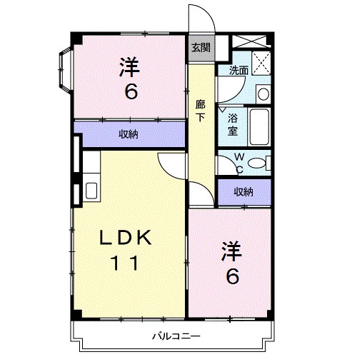 サンロード紅沢Ｂ 間取り