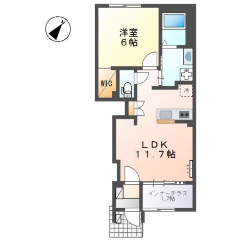 （仮称）開成町古田島新築アパート工事 間取り