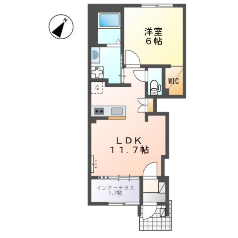 （仮称）開成町古田島新築アパート工事 間取り