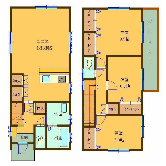上和田木村賃貸住宅　C棟 間取り