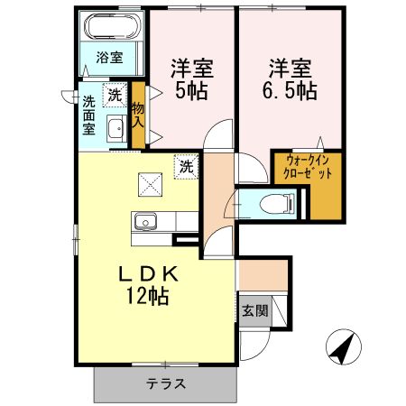 ライスフィールド　ハピネス　A 間取り