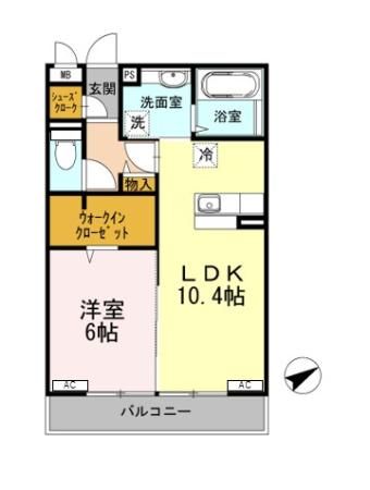 アルシオーネコート　A 間取り