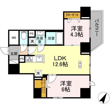 K.H.Mビル 間取り