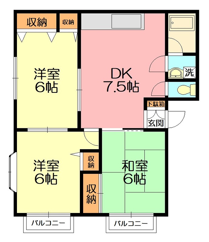 湘南フラワーハイツ１ 間取り