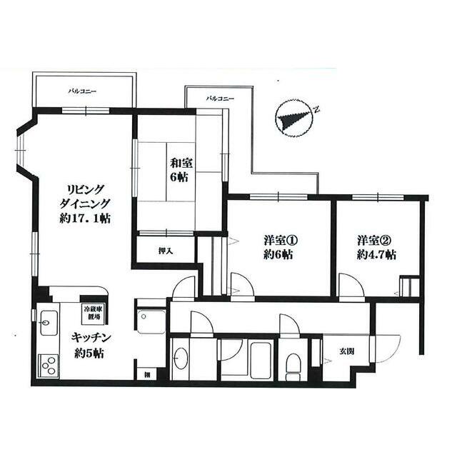 コスモ藤沢グランソル 間取り