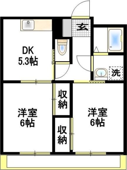 メープルハイツA棟　B棟 間取り