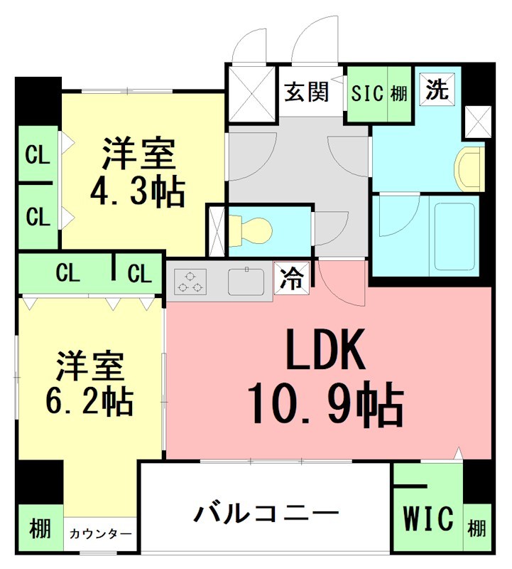神奈川県厚木市中町４丁目 間取り