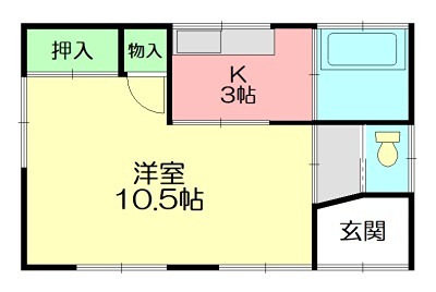内田貸家手前 間取り