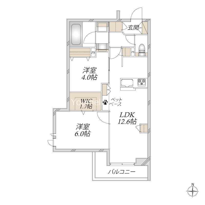 （仮称）若松町メゾン 間取り