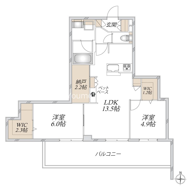 （仮称）若松町メゾン 間取り