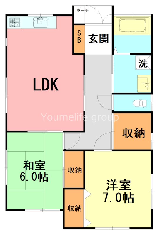 越地白根貸家の写真1