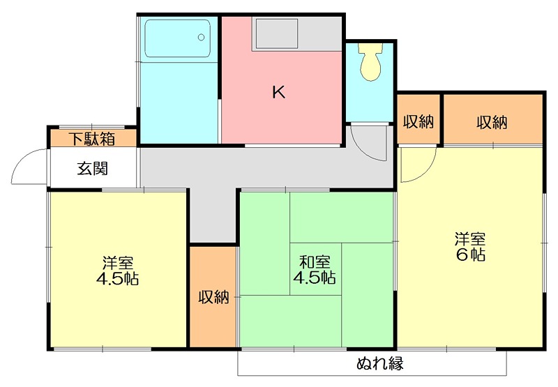 植木盛田貸家　５号棟 間取り