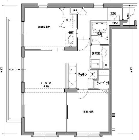 AKⅡ八芳 間取り