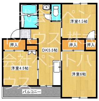 ヴィラナリー安八Ⅱ 間取り図