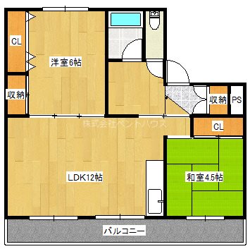 ヴィラナリー英田 間取り図