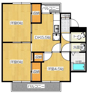 ヴィラナリー東かがわ 間取り図