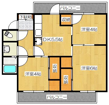 ヴィラナリー善通寺 間取り図